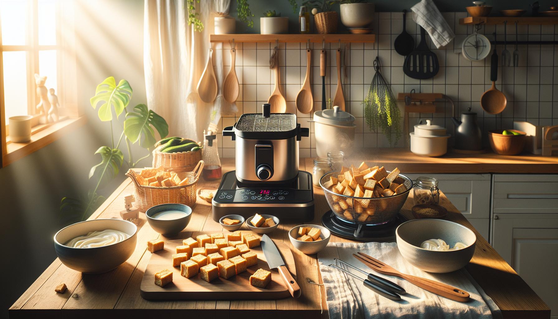 How long to air fry tofu for crispy, plant-based protein