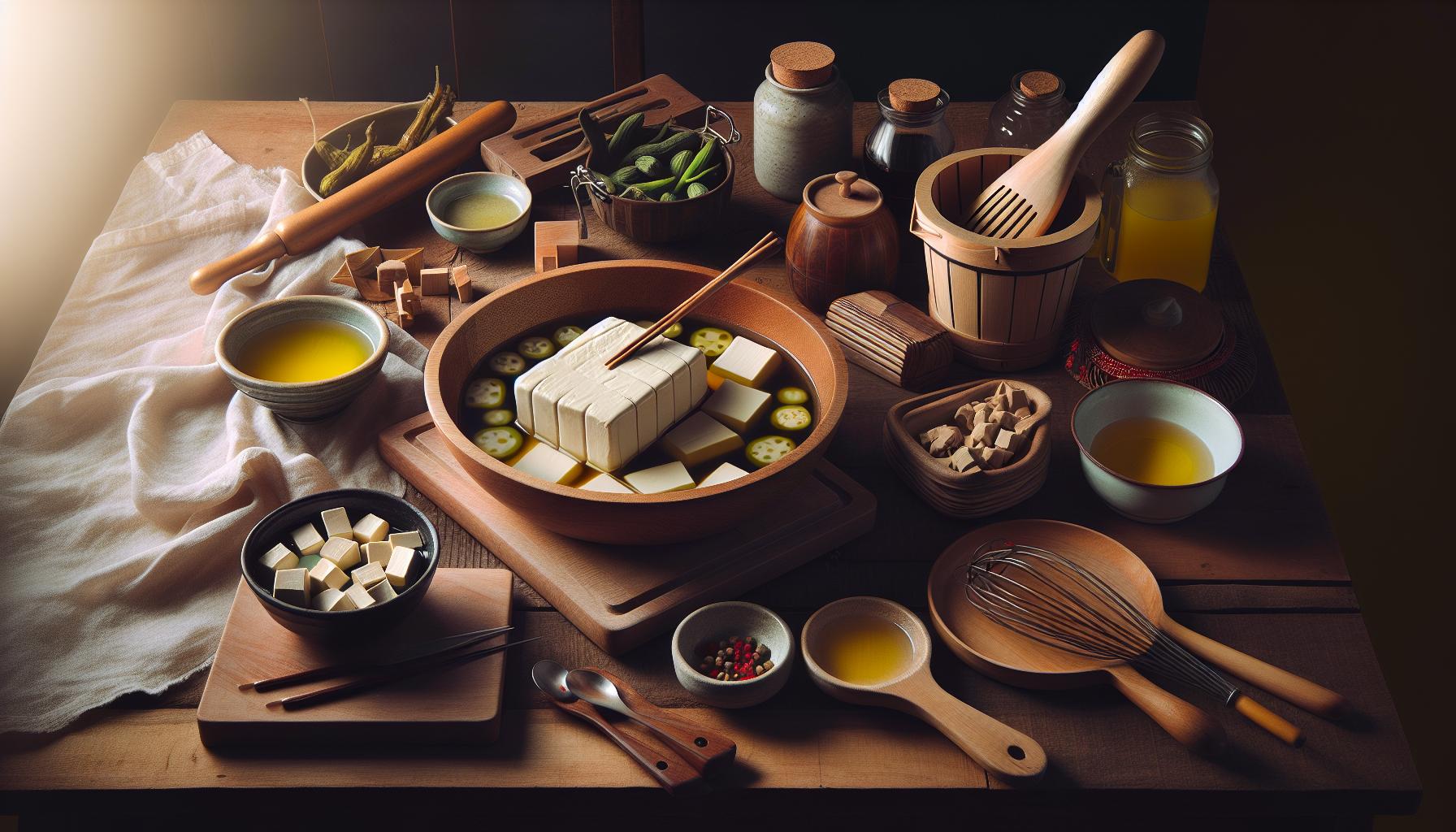Preparation Method: Marinating and Pressing Tofu